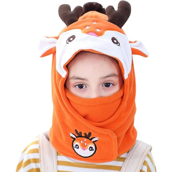 1 stk giraf 4-12 år børnebalaclava fleece tyk varm i