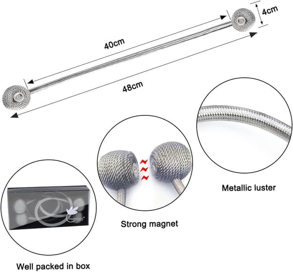 Magnetiska gardinuppsättningar Magnetiska flätade gardiner