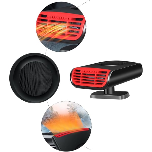 12V Varmeapparat Plast Defroster Frontrute Defroster Bærbar bil H