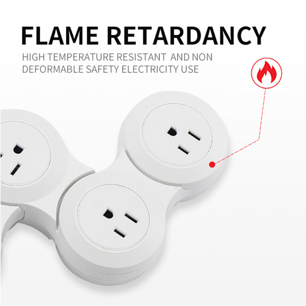 Variant strømkabel laderuttak - Flat Plug Power Strip med 2