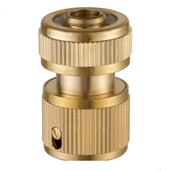 Set med 2 messing hageslangekoblinger/kontakter 13 mm (1/2\") - Aqu