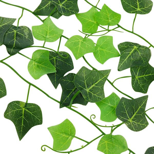 12 kunstige hengende planter, falsk slyngplante bladkrans gave bryllup