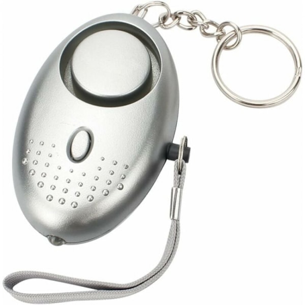 Silver Personal Alarm, 140DB Keychain Emergency Alarm with Anti-A