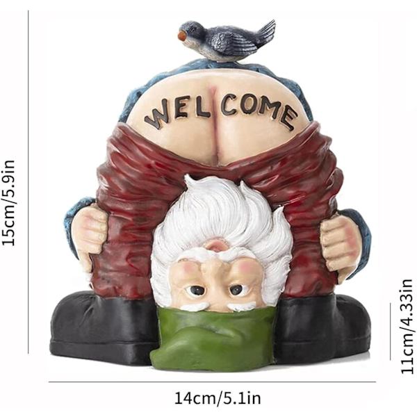 Velkommen havenisse dekorationer - Have nisse statue