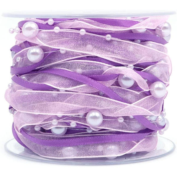 1kpl Purppura 10m Tekohelmi Chiffon Organza Nauha Häihin
