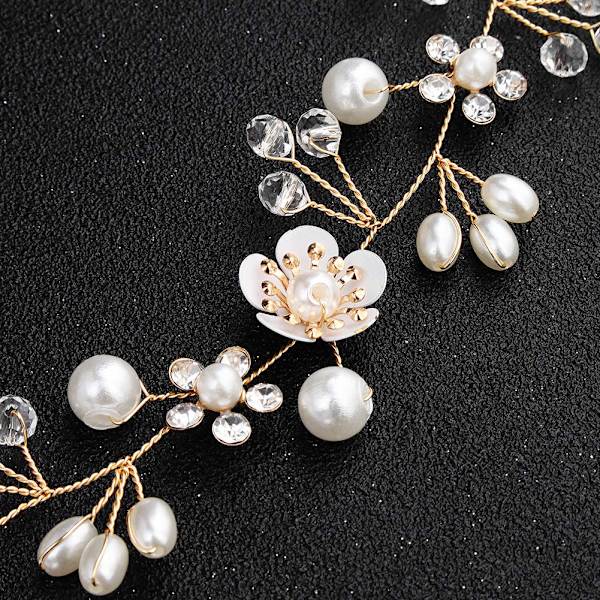 Brudkronan Bröllopshår Vine Rhinestone Hårtillbehör för