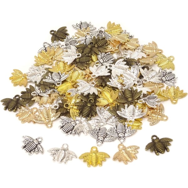 Alloy Bee Bee Charm-anheng, tilbehør til smykker til gjør-det-selv, 21x16