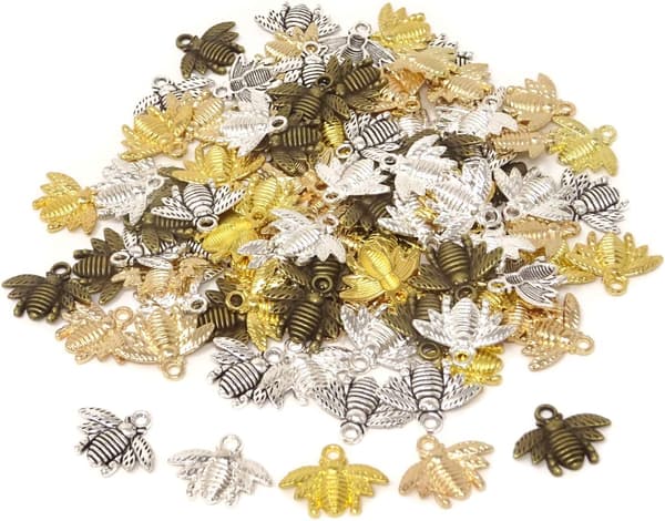 Alloy Bee Bee Charm Pendants, DIY Jewelry Making Accessory, 21x16