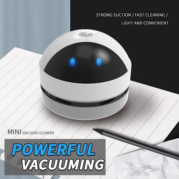 Oppgradert Mini Cute Desktop Computer Vacuum Cleaner, Portable Tabl