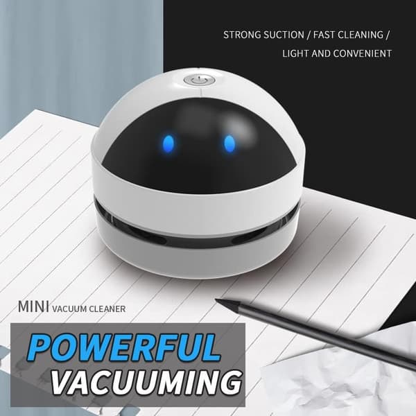 Päivitetty Mini Cute Desktop Computer Vacuum Cleaner, Portable Tabl