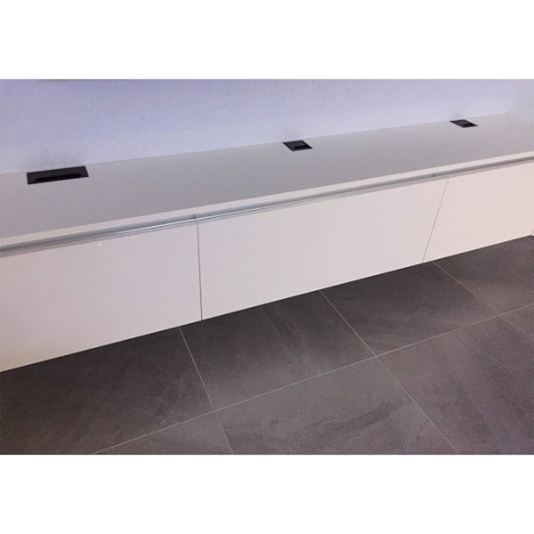 80x 160mm Kvadratisk Kabelkåpa för Skrivbordsmonterade Möbler Kabel Org