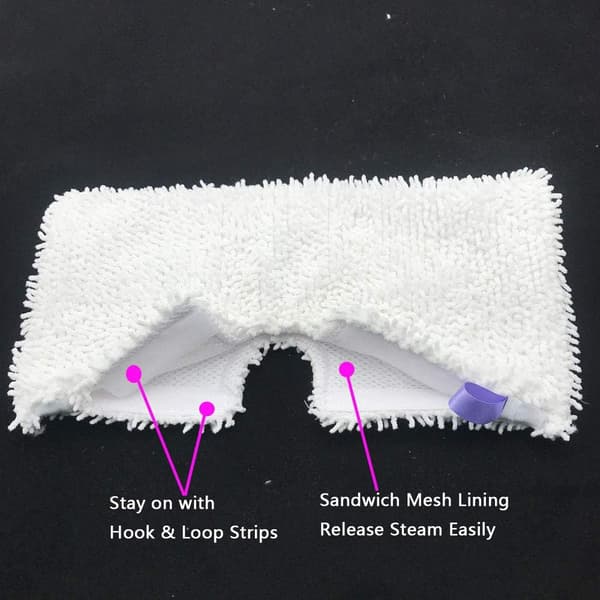 2 stk. Mikrofiber-erstatningsrengøringspuder til Shark Ste
