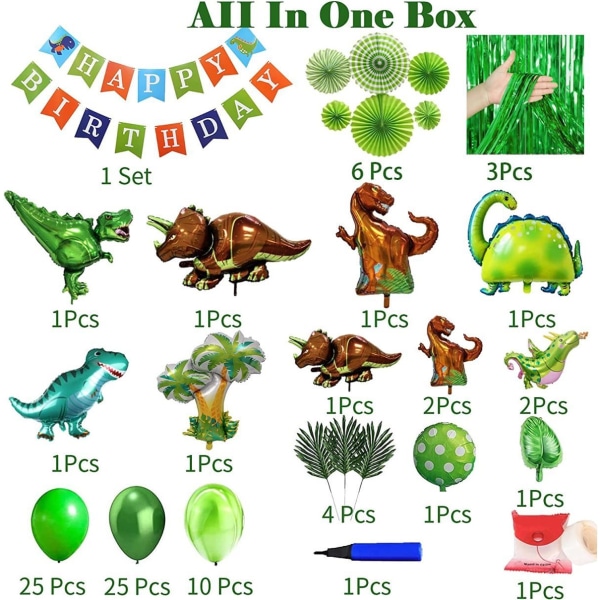 Dinosaur Birthday Party -koristeet, Jurassic Park -teemajuhlat d