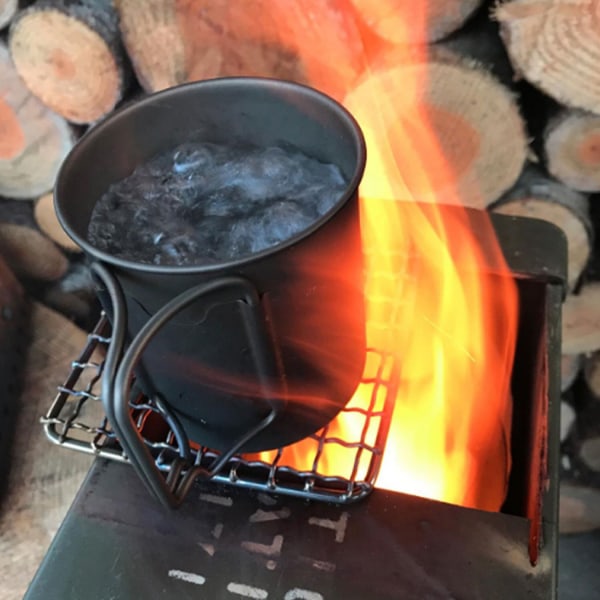 BBQ Grill Net Rustfrit Stål Net Stativ Rist Vandre Grill Hej Silv