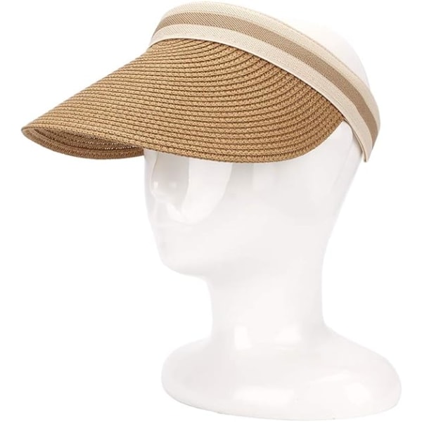 Hat Damer Sommer Storbrem Strand Stråhatte Hat,Brun