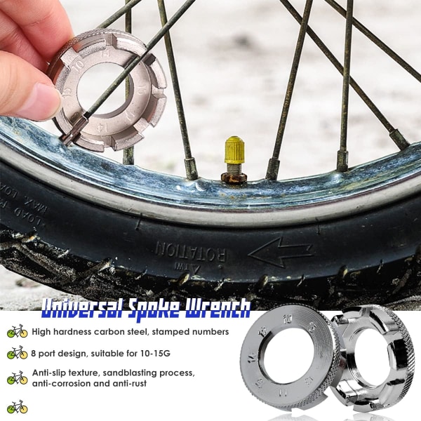 Mini cykel eger reparation værktøj, Eger nøgle, hjul center, unive