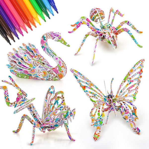 3D-pussel DIY-hantverksset för barn flicka pojke 6-12 år - Bästa G