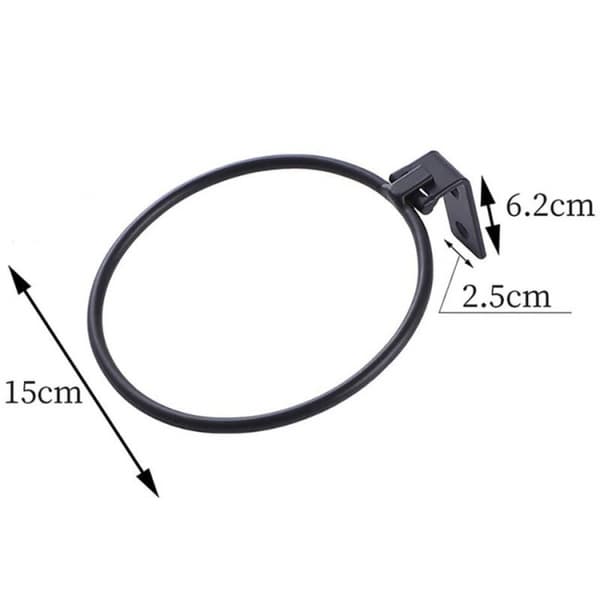 3 st svarta blomkrukhållare diameter 15 cm ring metallväggfäste