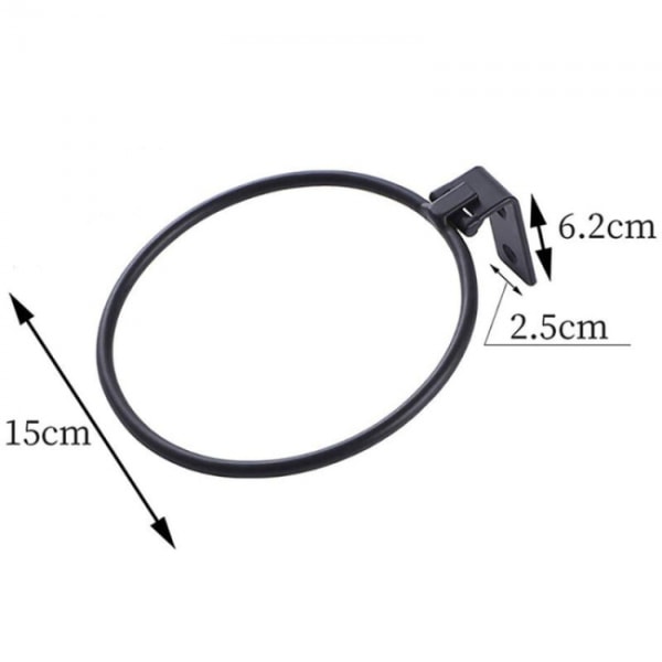 3 stk. Sort Blomsterpotteholder Diameter 15cm Ring Metalvægbeslag