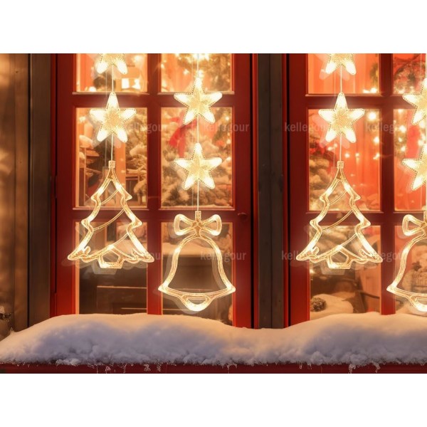 2st julfönsterljus, hängande julfönsterljus wit