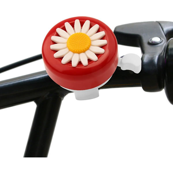 1PC Röd Cykelklocka för Barncykelklocka FlickorLiten Daisy Mönster