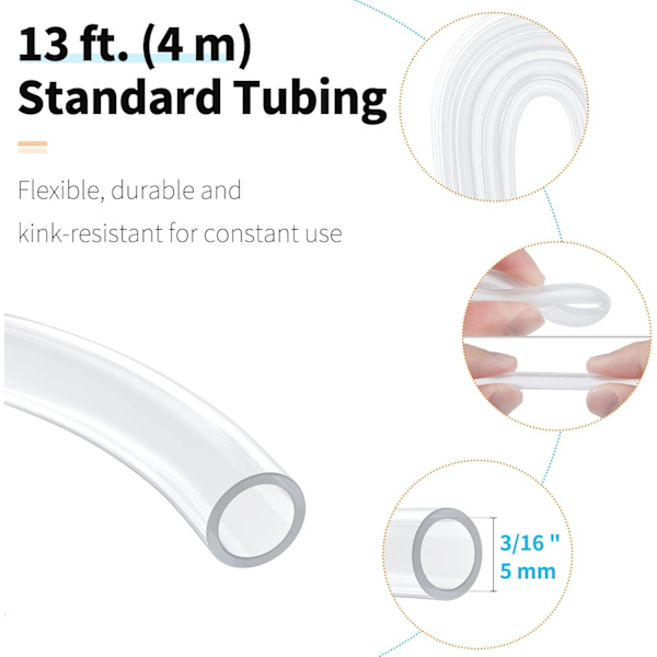 Akvarium 4m Luftslang Standard Luftpump Tillbehör Set med