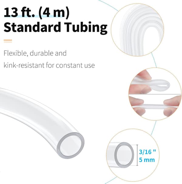 Akvarium 4m luftslange standard luftpump tilbehør sett med