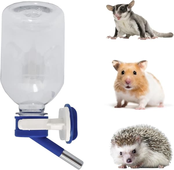 Patenteret drypfri flaske/foderautomat til marsvin/hamster/kanin/fe