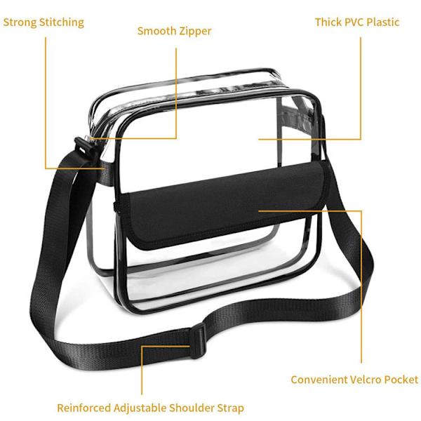 Naisten/miesten PVC läpinäkyvä pieni neliölaukku, läpinäkyvät vedenpitävät crossbody-laukut