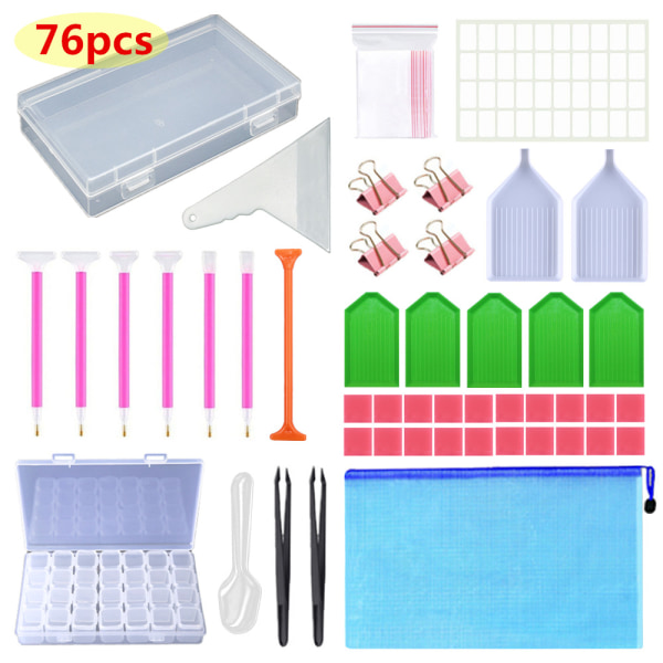 5D Diamond Painting Tools ＆Accessories, 85Pcs DIY Diamond Art Acc