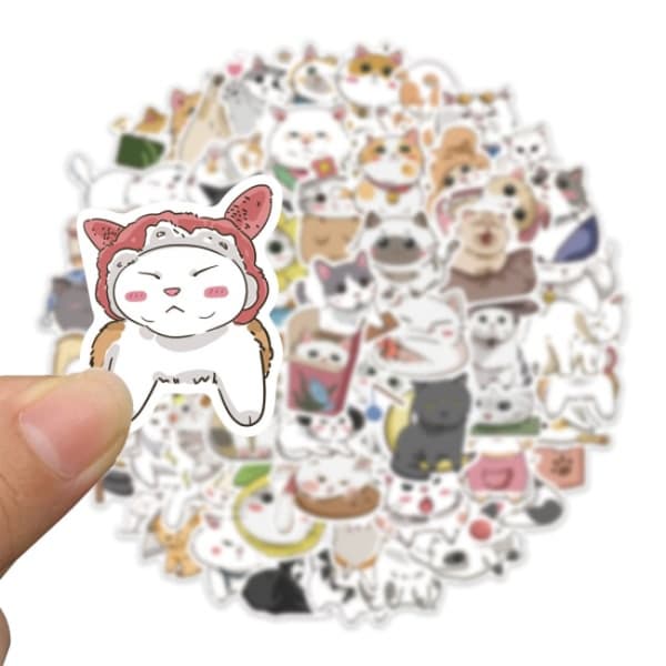 Stickers med katte 62-pak MultiColor