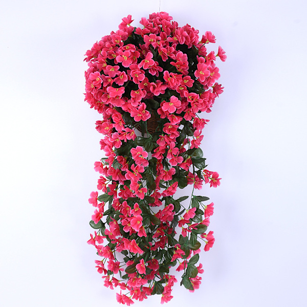 2 Pakke Kunstige Hængende Blomsterplanter, Multicolor Violet Flowe
