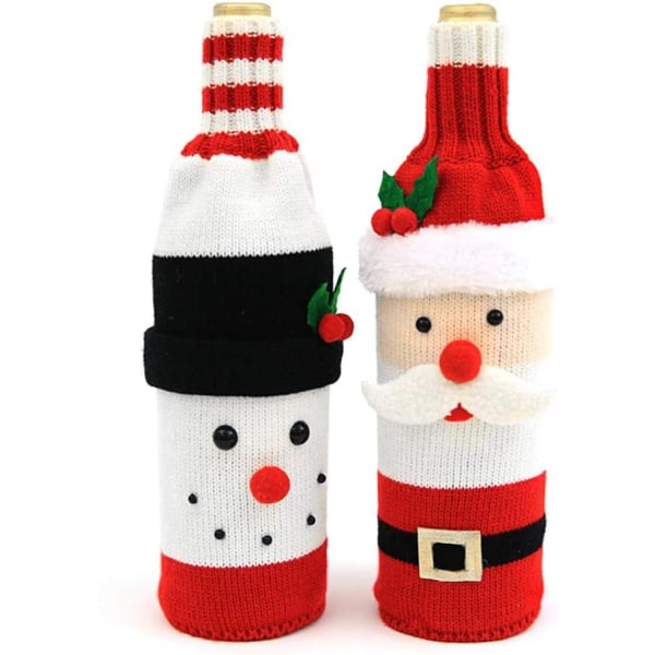 2st söt jultröja cover, handgjord vinflasktröja för juldekorationer Söt jultröja festdekorationer