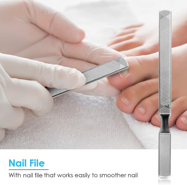 Rustfrit Stål Tåneglklipper Trimmer Manicure Værktøjssæt (Sort)