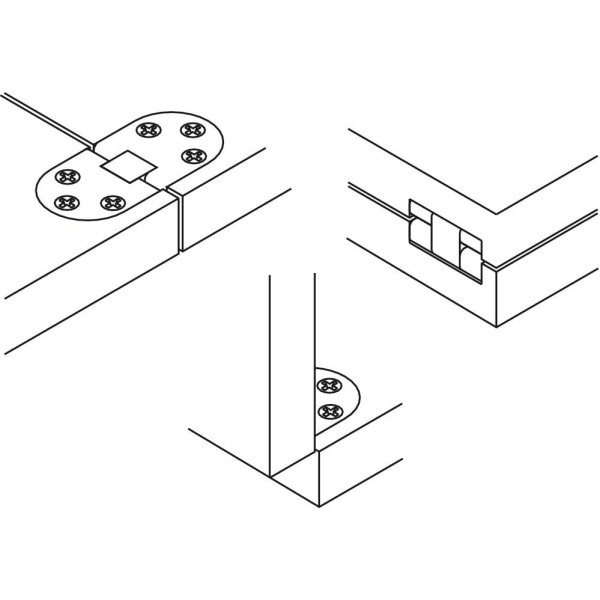 Fällbara bordsgångjärn - För köksbord, symaskiner, kontor