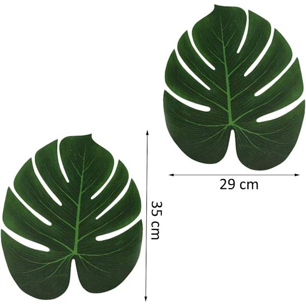 15-pack konstgjorda palmblad för hawaiiansk inredning, luau, safari