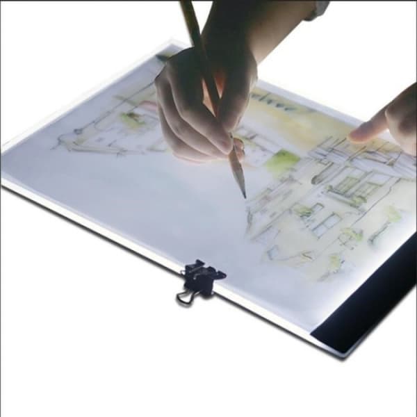 A4 LED-ritplatta - Ljusbord / Ljusplatta - Bärbar Vit
