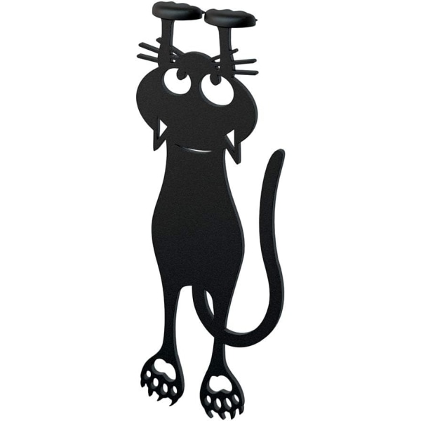 Bookmark Curious Cat Black Cat Shape 12cm Plastic/Nylon