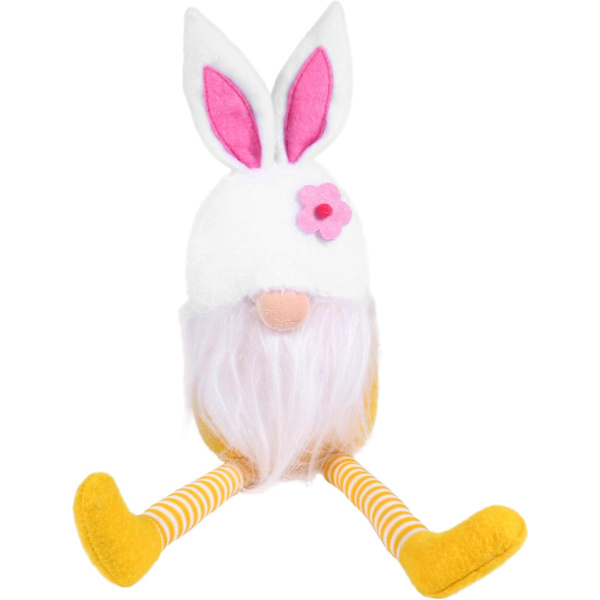 Kanin Gnomes Svenska Tomte Leksak Påskhare Docka Långbenta Kanin GNOME Actionfigur Docka Vår Påsk Dekoration 1st (Gul)