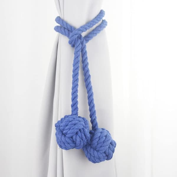 1 par gardinbindningar, vävda boll stickade gardinklämma, Deco
