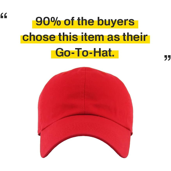 Klassisk lavprofil bomullshatt for menn og kvinner Baseball Cap Dad Hat Adj