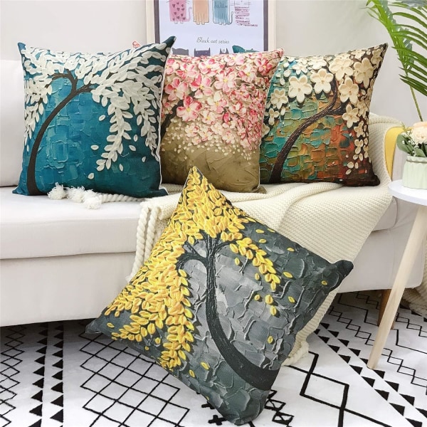 4 piece set of cotton and linen decoration sofa home decoration super soft pillow cover home decoration living room bedroom sofa cushion cover 45x45cm