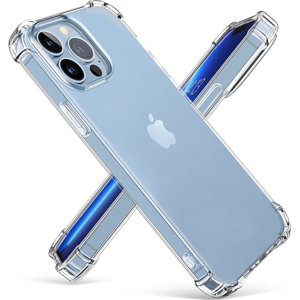 Kompatibel med iPhone 13 Pro Max Case Clear[med skärmskydd