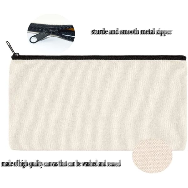 14 stk. 8,2 x 5 tommer tomme håndværk DIY lærred pen blyant etui- Cot