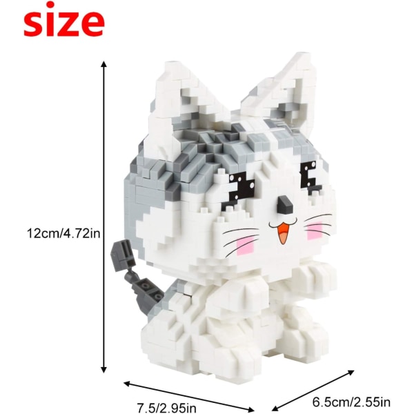 Micro Cat Byggeklodser Dyr Mini Byggelegetøj Klodser, 1022 Pi