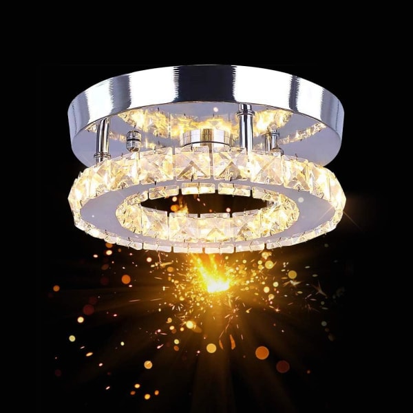 LED-taklampa, 16W kristallkrona, modern taklampa