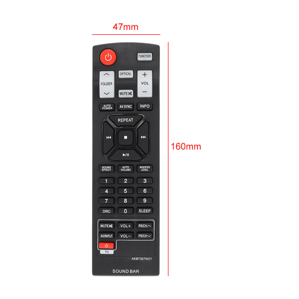 Passer til LG lydfjernkontroll AKB73575421 SOUNDBAR NB3530A