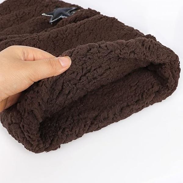 1 st Kaffe (58-60 cm) Barn Pojkar Flickor Vintermössa Fleece 3 i 1 Beani