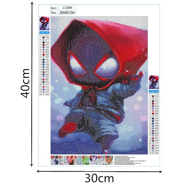 30*40CM 5D DIY timanttimaalaussarja, timanttikirjontamaalaus