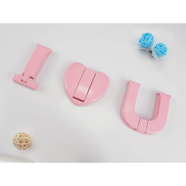 Folding Hideaway frakkkroker - Space Aluminium Love Heart Shape og